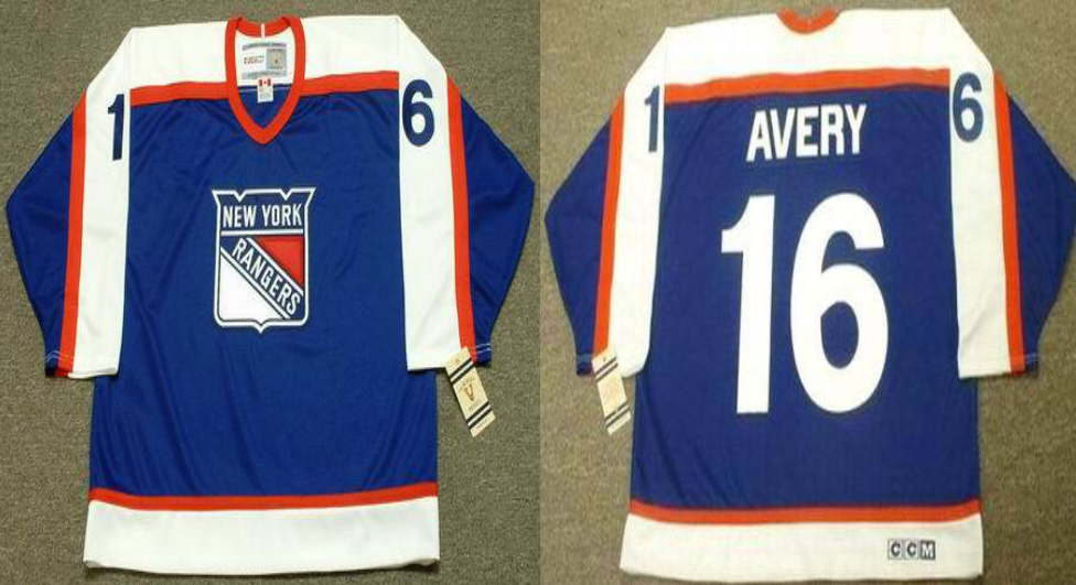2019 Men New York Rangers 16 Avery blue CCM NHL jerseys